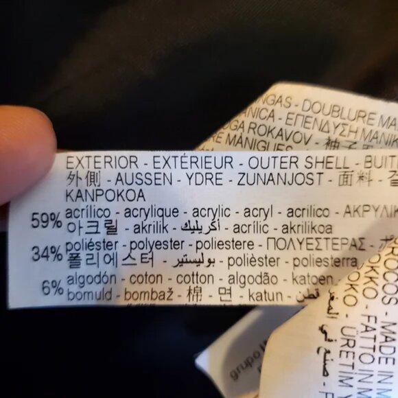 ZARA | Plaid Tweed Red Checkered Frayed Hem Collared Blazer (Size XS) - Picture 9 of 10